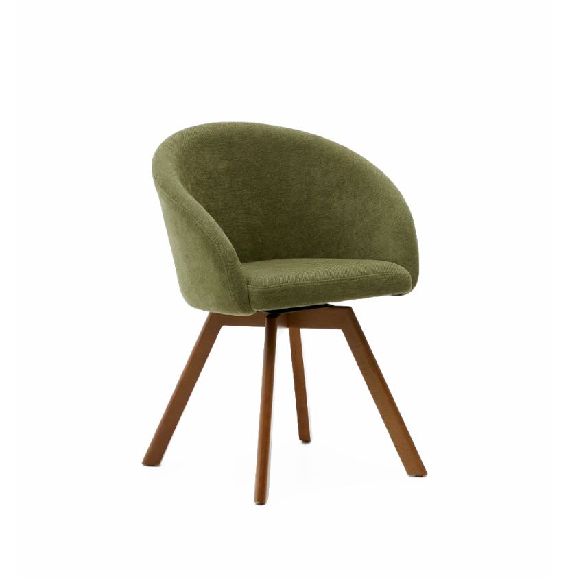 Ontdek de Kave Home Marvin eetstoel met chenille bekleding en beukenhouten poten. Ergonomisch, comfortabel en elegant design voor woonkamer, eetkamer of kantoor.